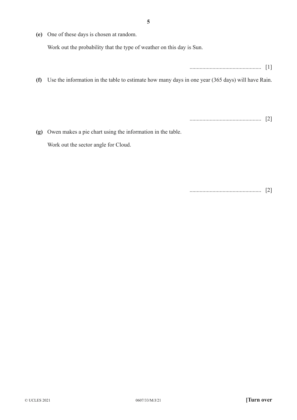 Cambridge IGCSE Mathematics - International 0607 2021 May/June Paper 3 · Variant 3 question paper, page 5 of 16