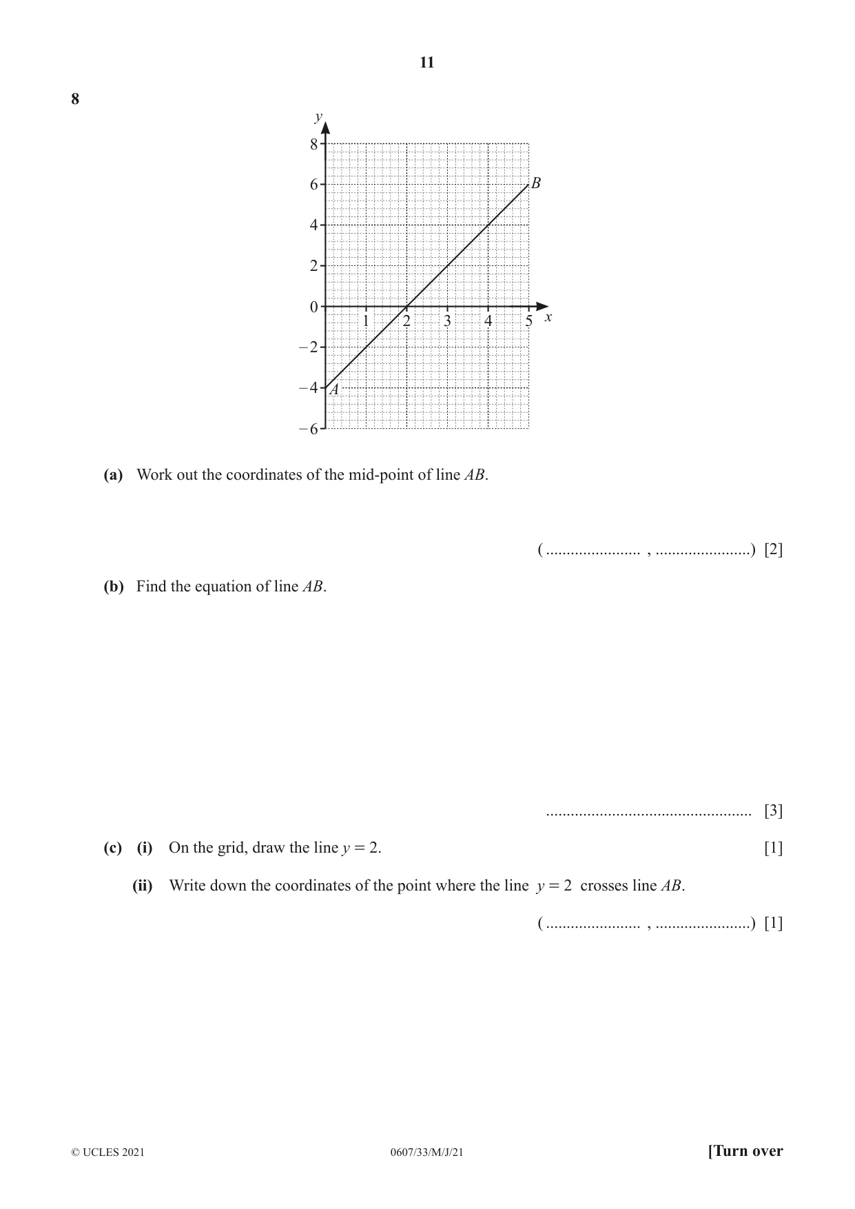 Cambridge IGCSE Mathematics - International 0607 2021 May/June Paper 3 · Variant 3 question paper, page 11 of 16