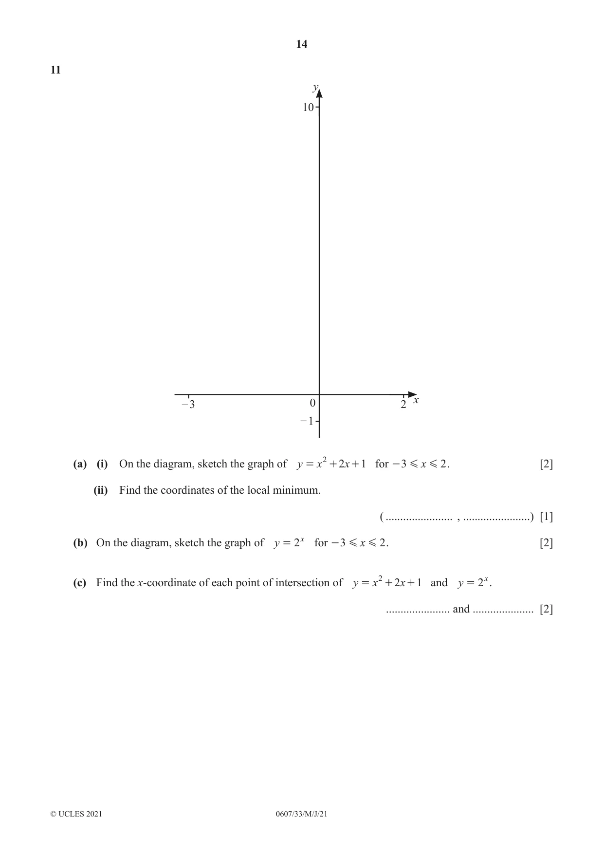 Cambridge IGCSE Mathematics - International 0607 2021 May/June Paper 3 · Variant 3 question paper, page 14 of 16