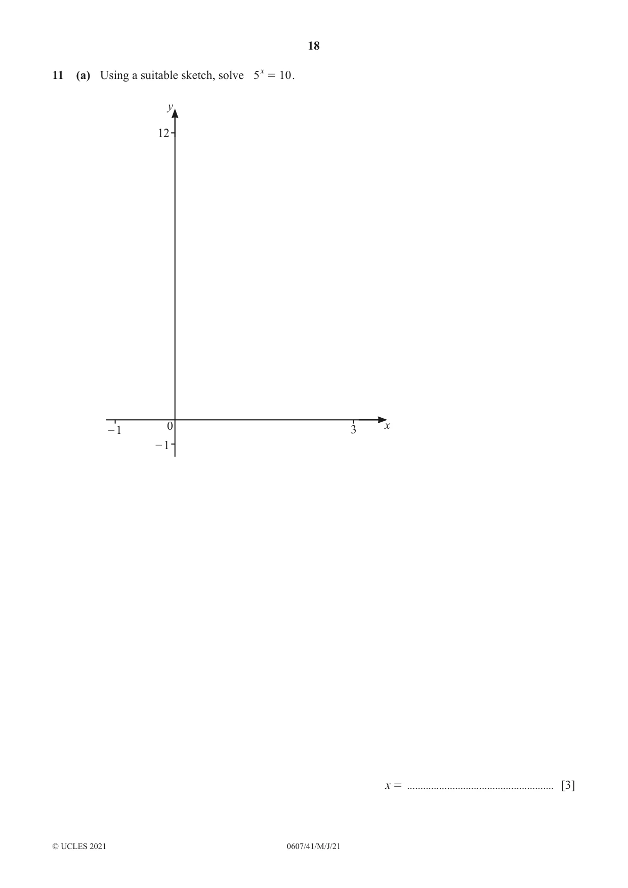 Cambridge IGCSE Mathematics - International 0607 2021 May/June Paper 4 · Variant 1 question paper, page 18 of 20