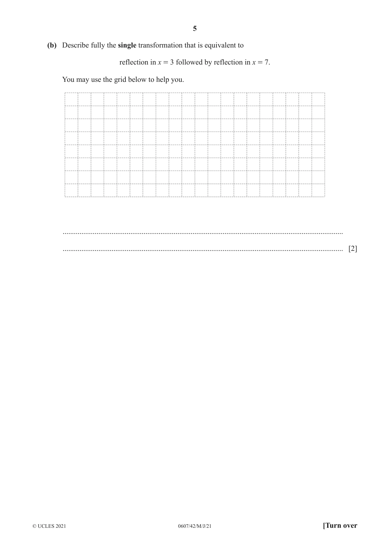 Cambridge IGCSE Mathematics - International 0607 2021 May/June Paper 4 · Variant 2 question paper, page 5 of 24