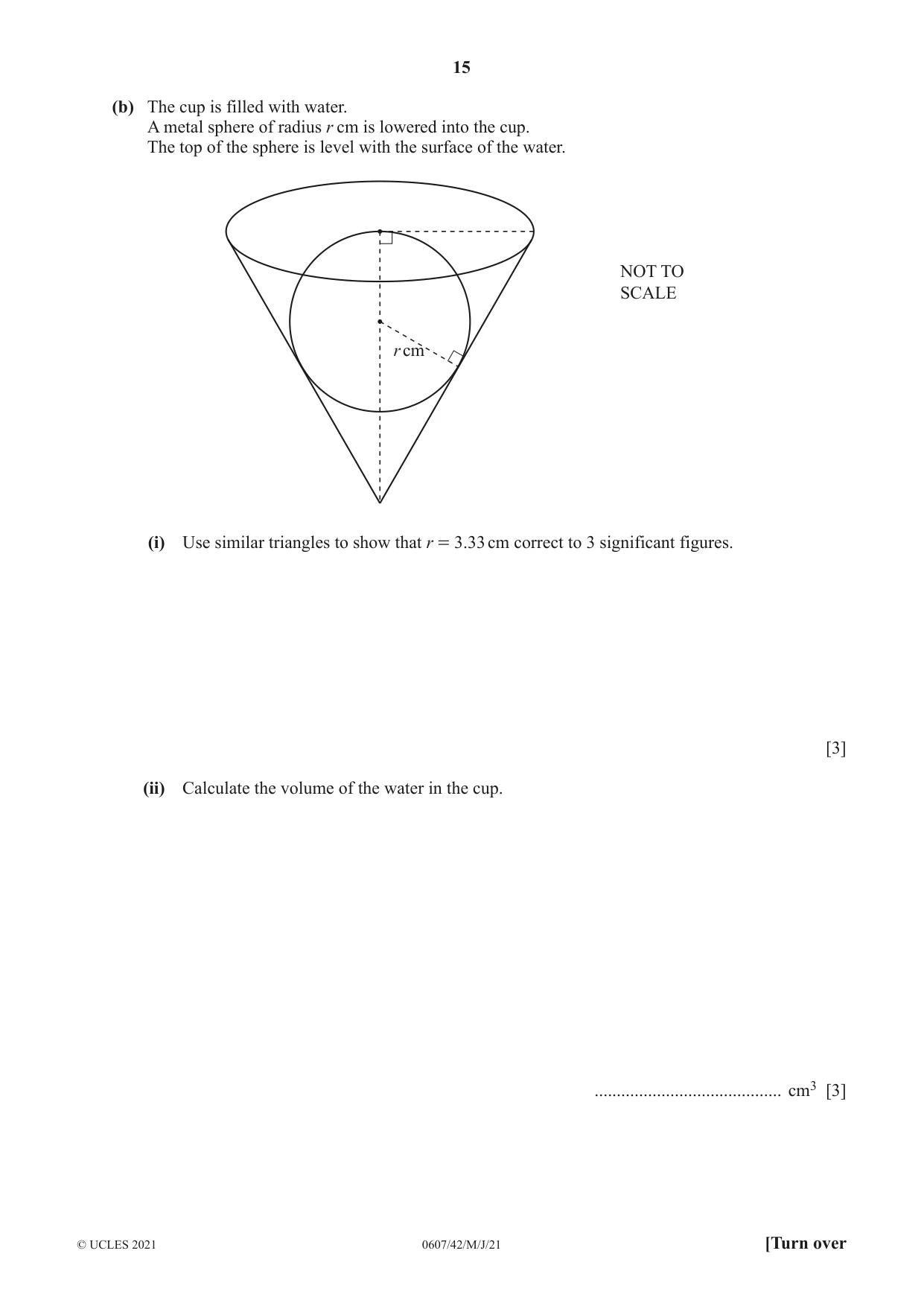 Cambridge IGCSE Mathematics - International 0607 2021 May/June Paper 4 · Variant 2 question paper, page 15 of 24