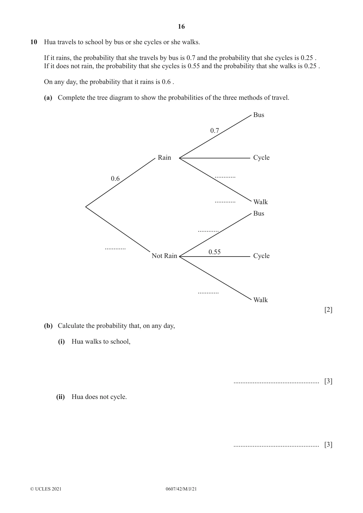 Cambridge IGCSE Mathematics - International 0607 2021 May/June Paper 4 · Variant 2 question paper, page 16 of 24