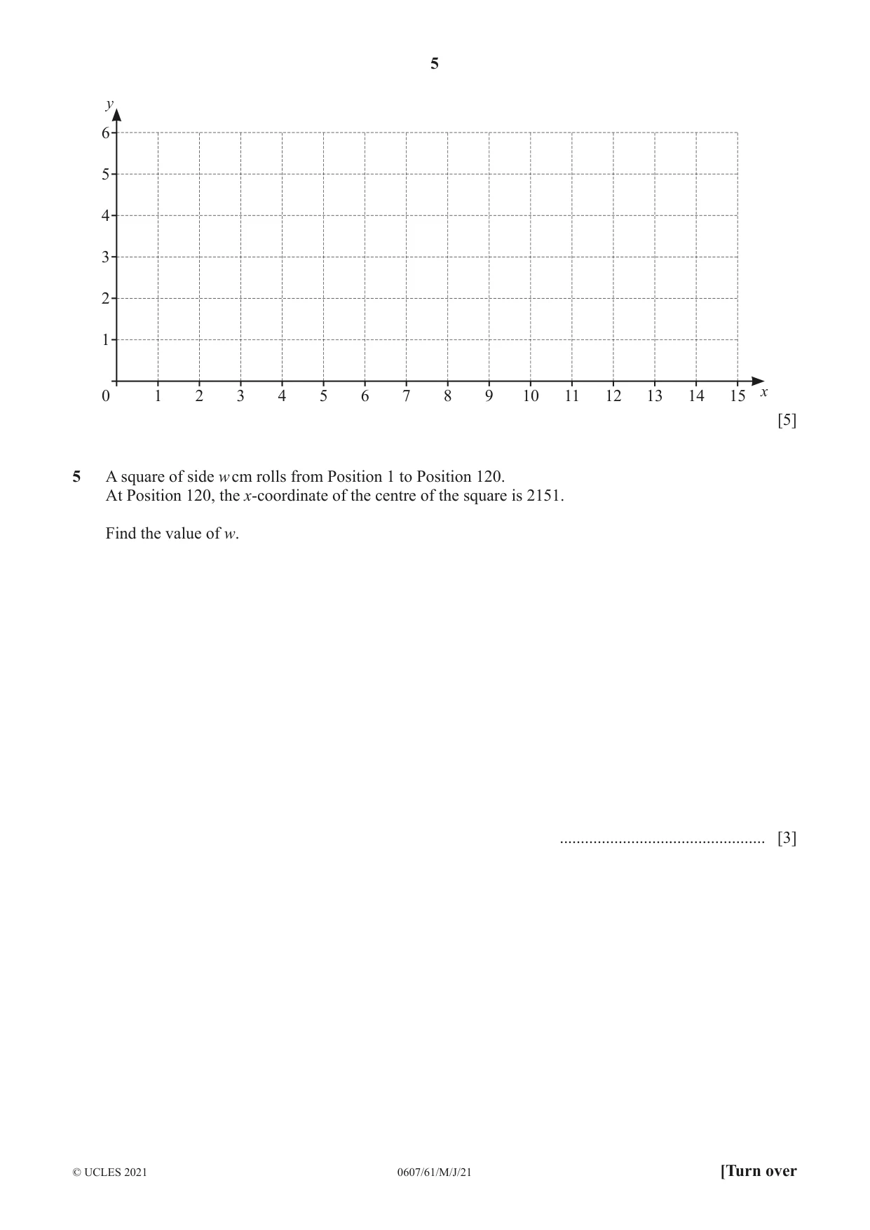Cambridge IGCSE Mathematics - International 0607 2021 May/June Paper 6 · Variant 1 question paper, page 5 of 16