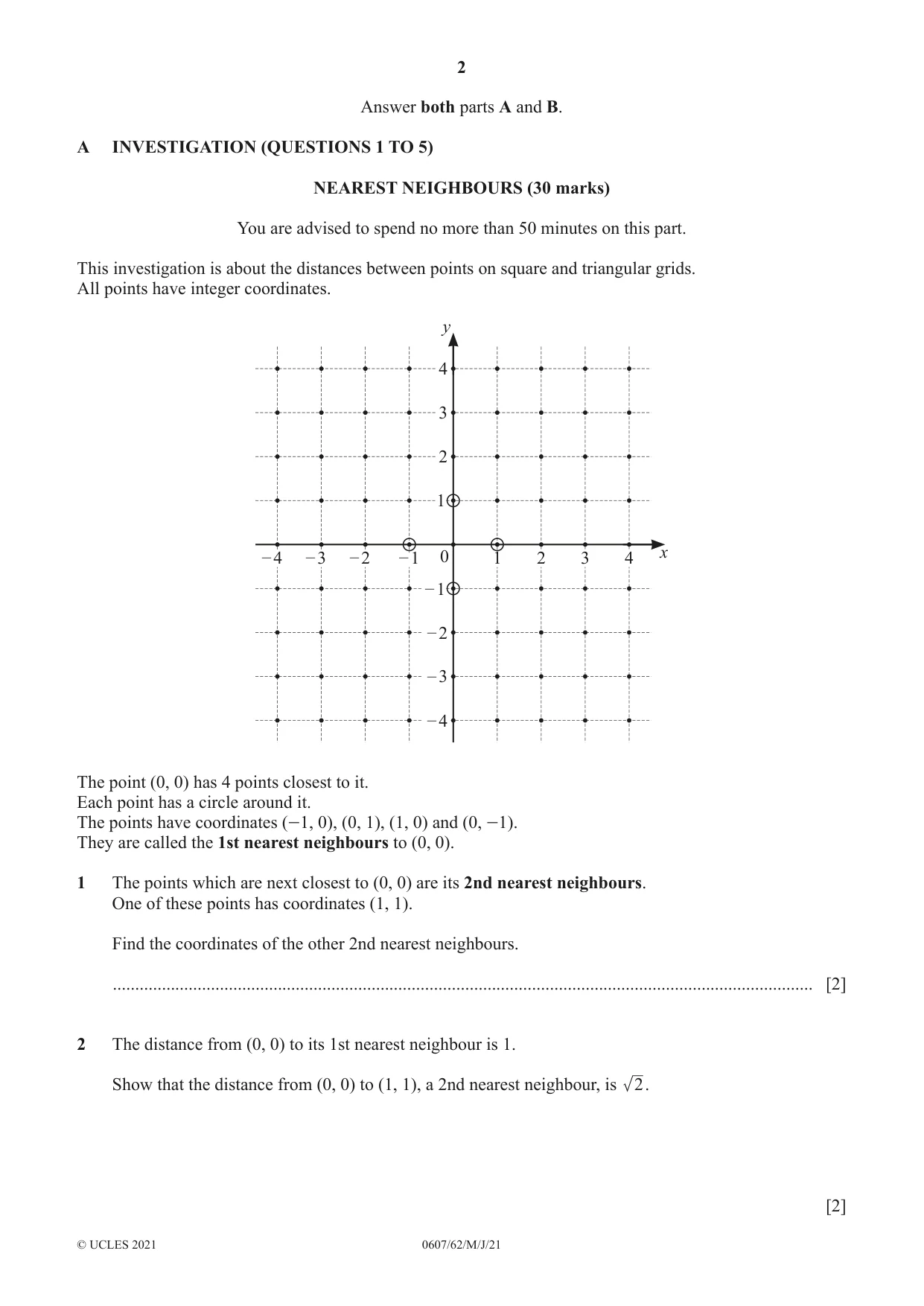 Cambridge IGCSE Mathematics - International 0607 2021 May/June Paper 6 · Variant 2 question paper, page 2 of 16