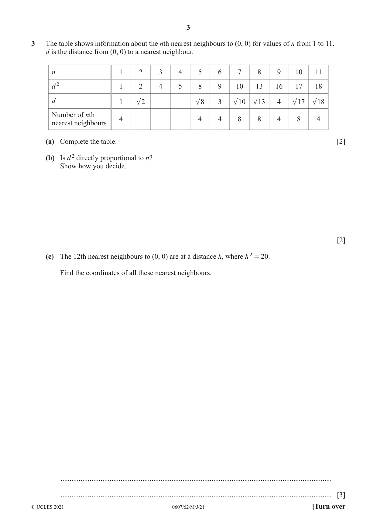 Cambridge IGCSE Mathematics - International 0607 2021 May/June Paper 6 · Variant 2 question paper, page 3 of 16
