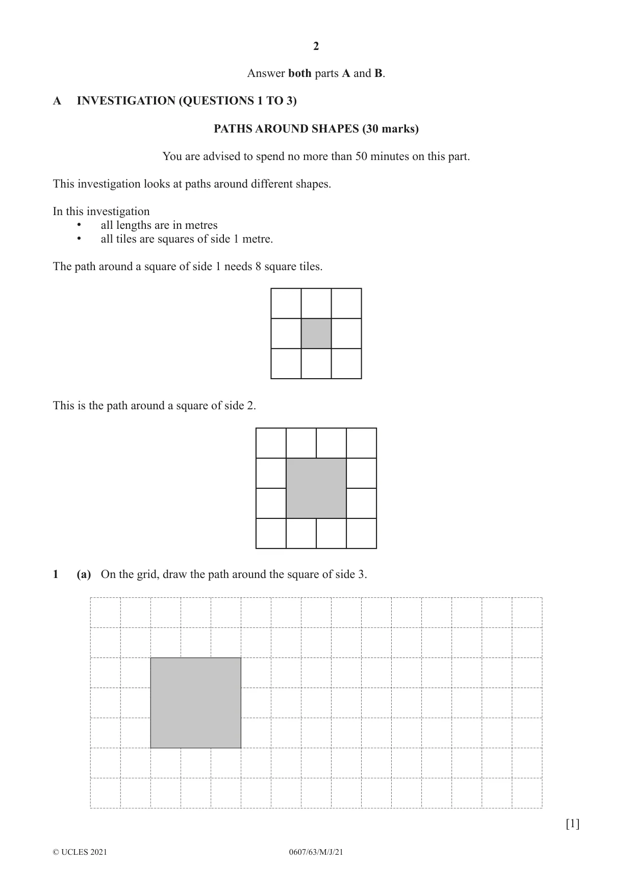 Cambridge IGCSE Mathematics - International 0607 2021 May/June Paper 6 · Variant 3 question paper, page 2 of 12
