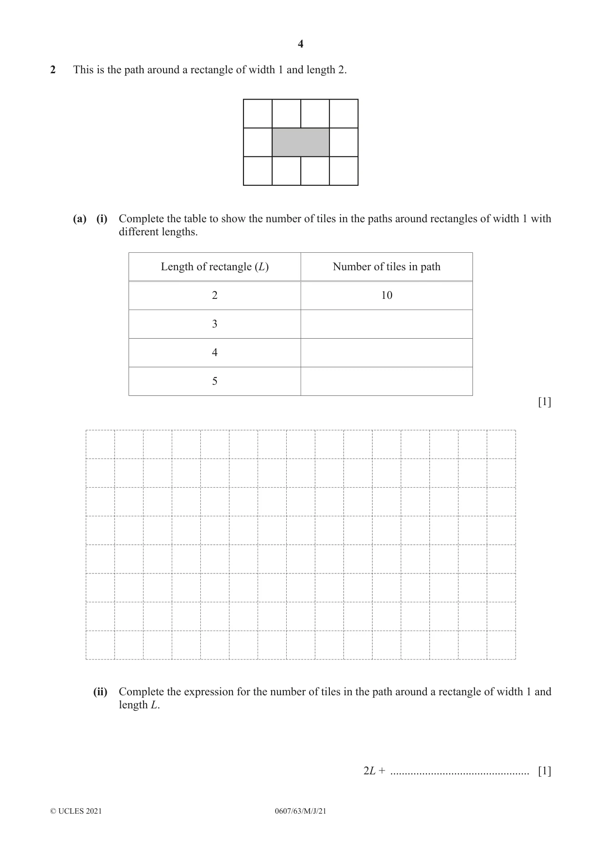 Cambridge IGCSE Mathematics - International 0607 2021 May/June Paper 6 · Variant 3 question paper, page 4 of 12