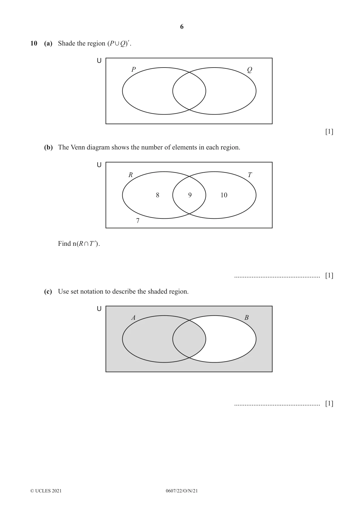 Cambridge IGCSE Mathematics - International 0607 2021 Oct/Nov Paper 2 · Variant 2 question paper, page 6 of 12