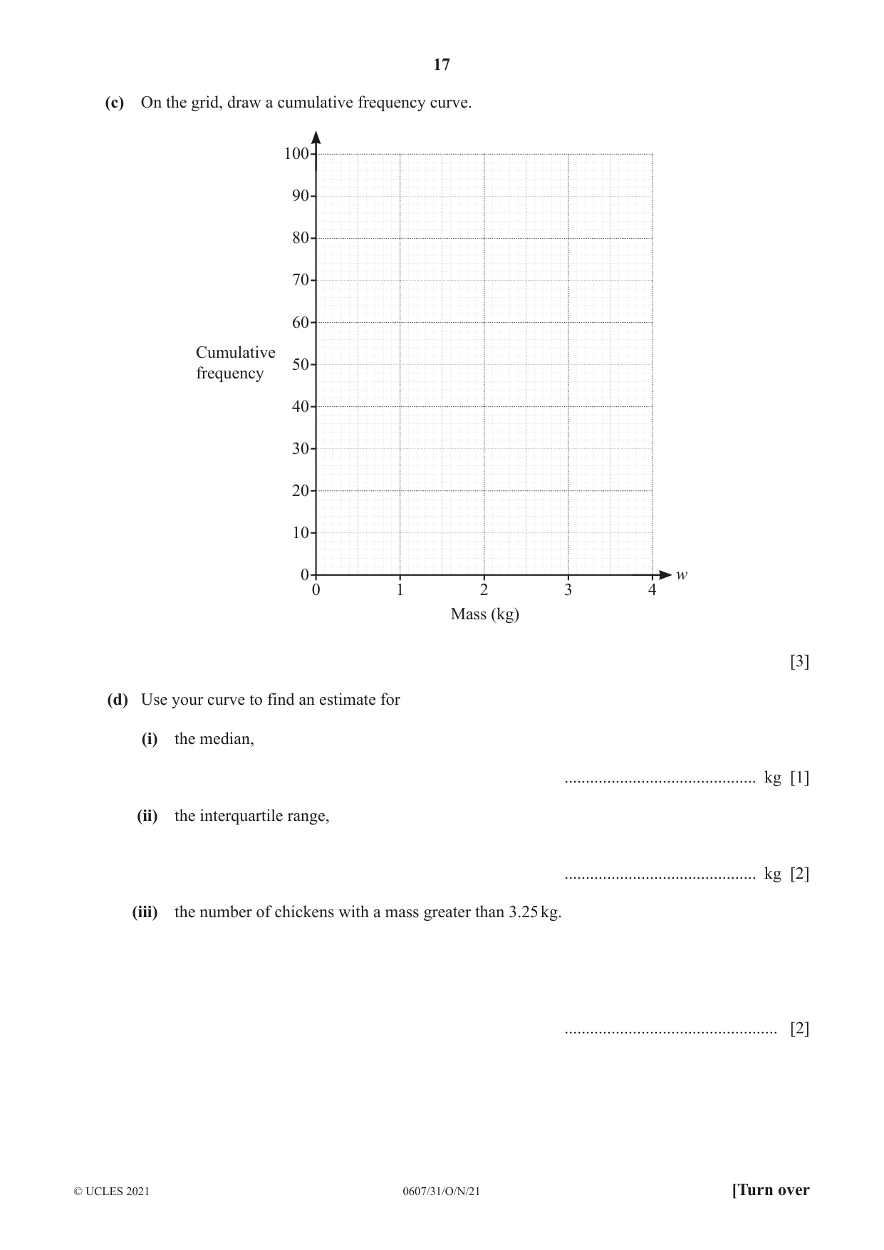 Cambridge IGCSE Mathematics - International 0607 2021 Oct/Nov Paper 3 · Variant 1 question paper, page 17 of 20