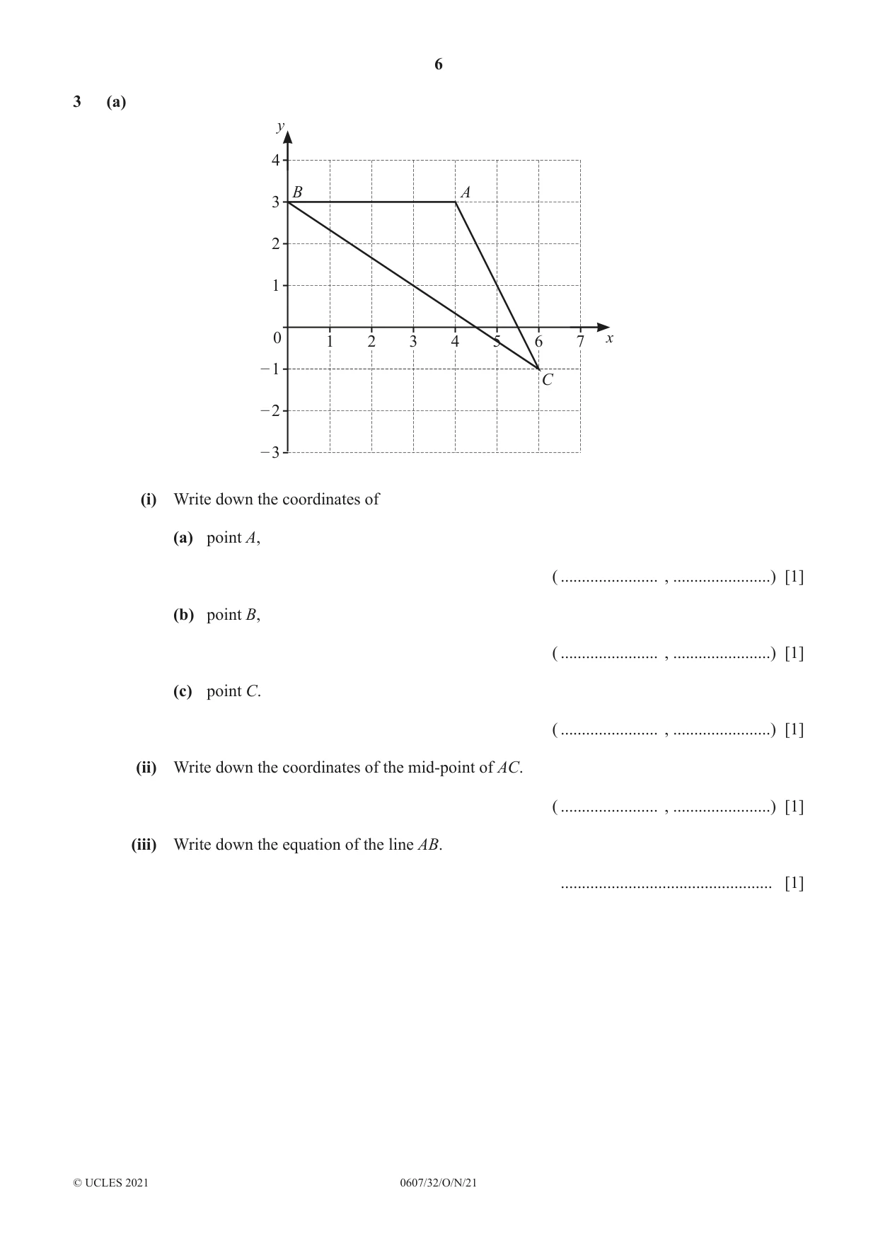 Cambridge IGCSE Mathematics - International 0607 2021 Oct/Nov Paper 3 · Variant 2 question paper, page 6 of 16