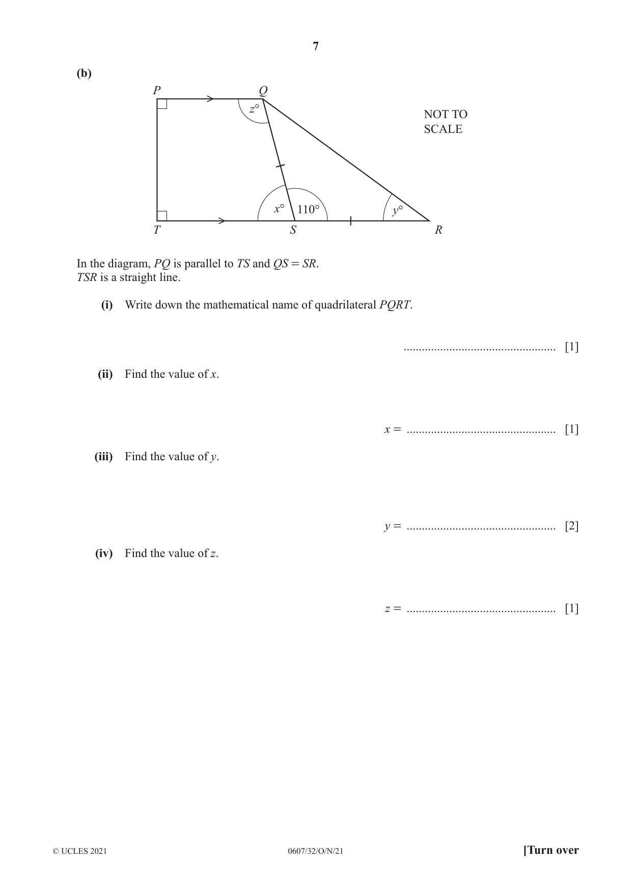 Cambridge IGCSE Mathematics - International 0607 2021 Oct/Nov Paper 3 · Variant 2 question paper, page 7 of 16