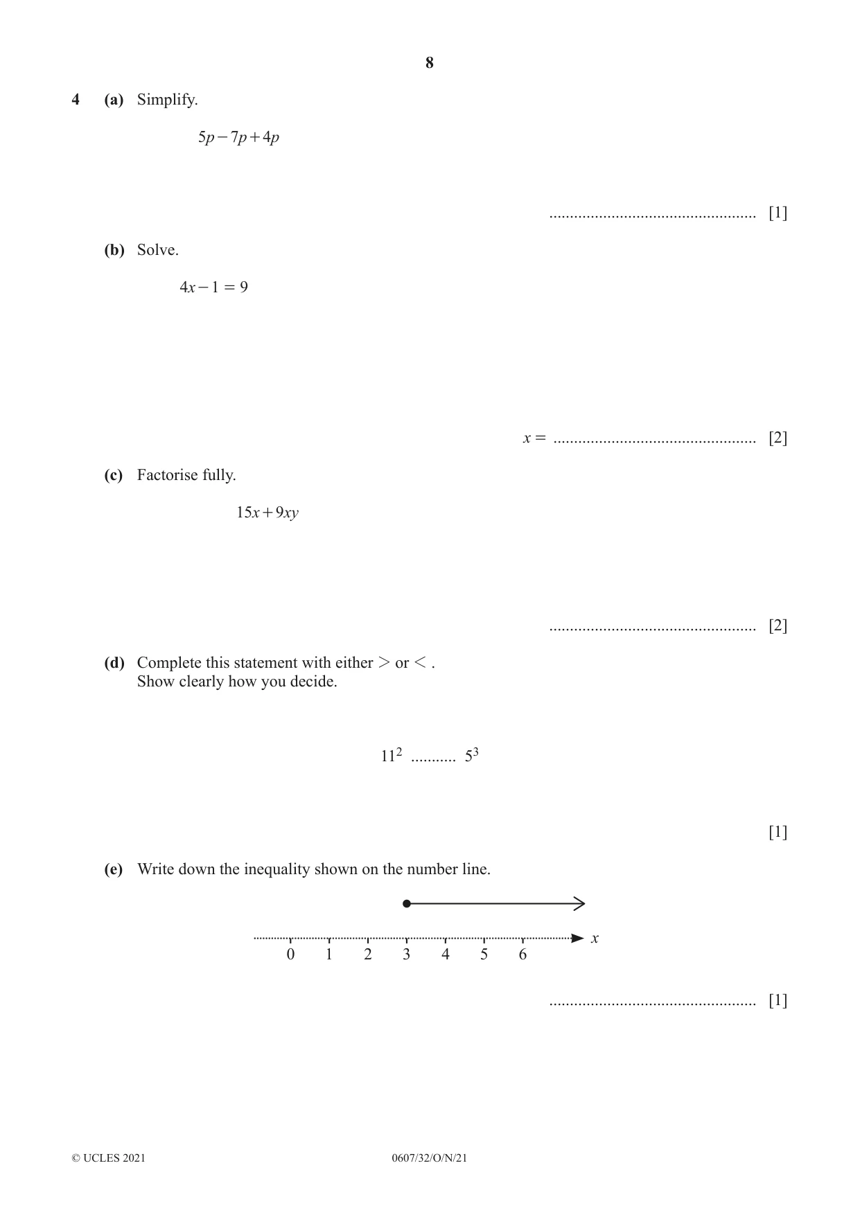 Cambridge IGCSE Mathematics - International 0607 2021 Oct/Nov Paper 3 · Variant 2 question paper, page 8 of 16