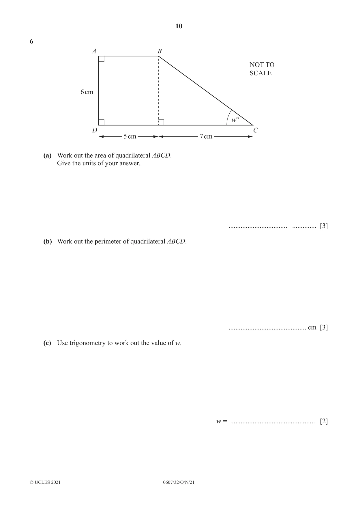 Cambridge IGCSE Mathematics - International 0607 2021 Oct/Nov Paper 3 · Variant 2 question paper, page 10 of 16