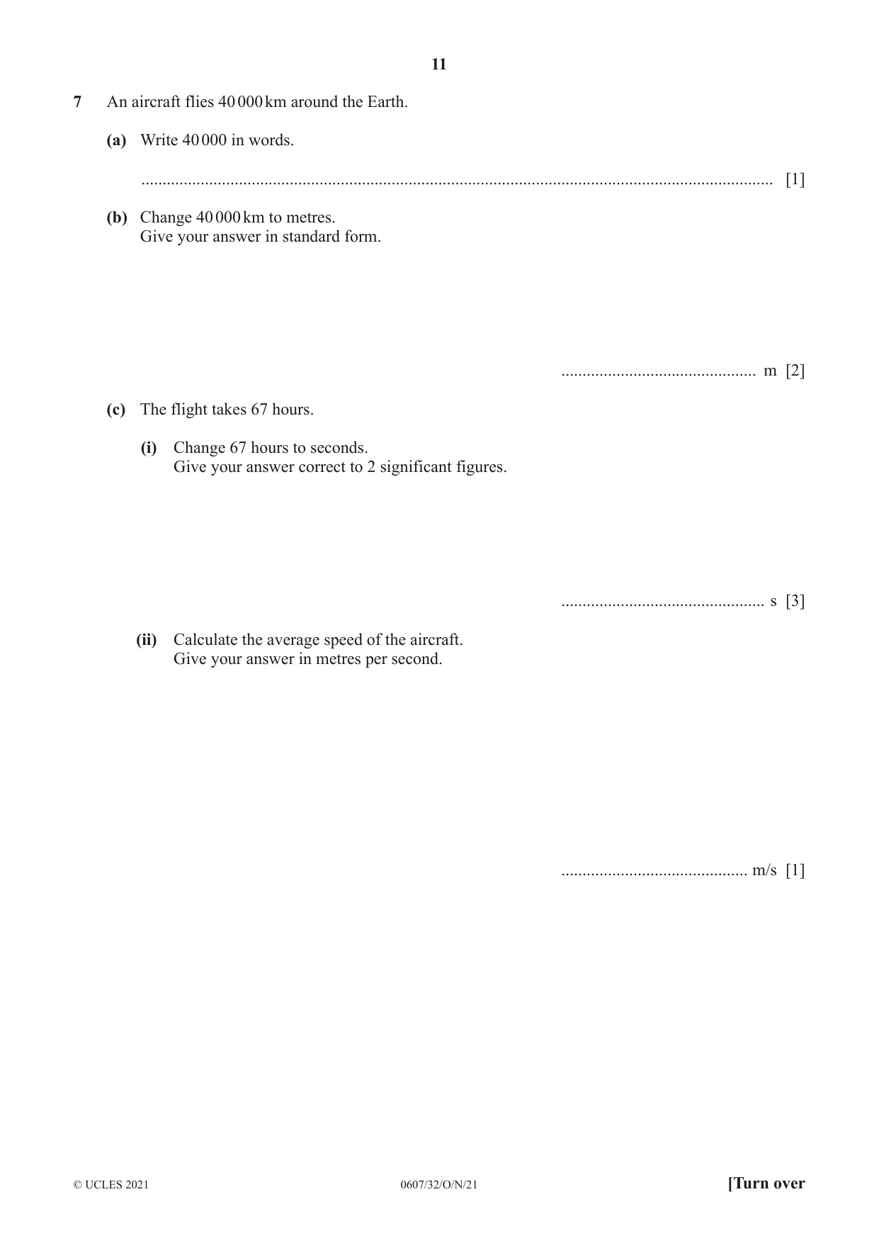 Cambridge IGCSE Mathematics - International 0607 2021 Oct/Nov Paper 3 · Variant 2 question paper, page 11 of 16