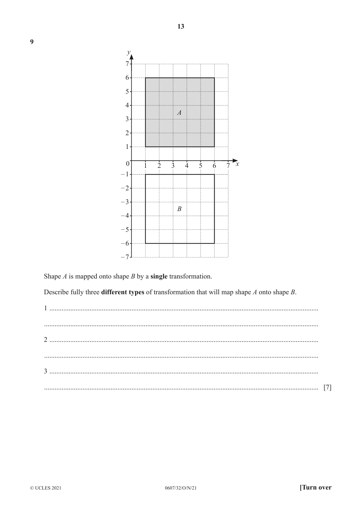 Cambridge IGCSE Mathematics - International 0607 2021 Oct/Nov Paper 3 · Variant 2 question paper, page 13 of 16