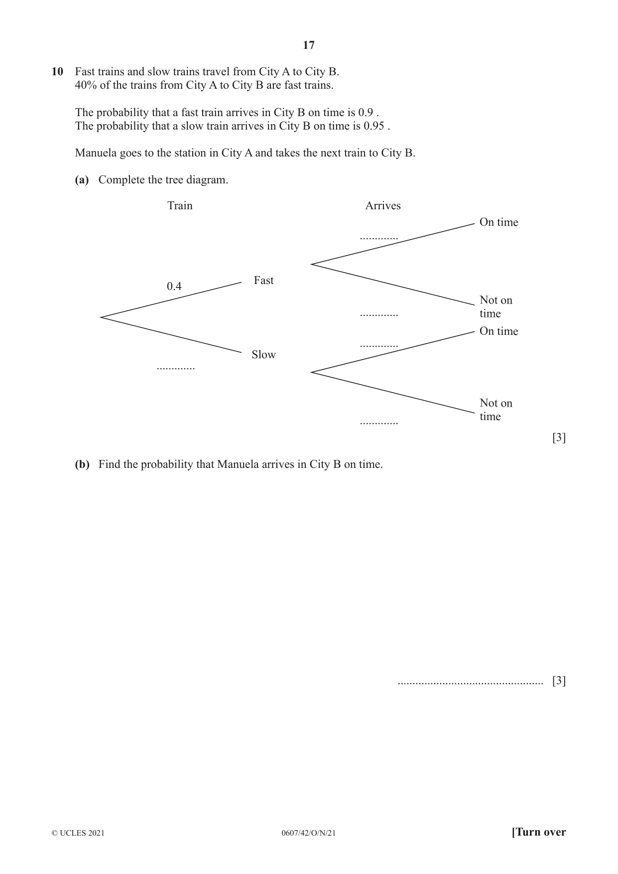 Cambridge IGCSE Mathematics - International 0607 2021 Oct/Nov Paper 4 · Variant 2 question paper, page 17 of 20
