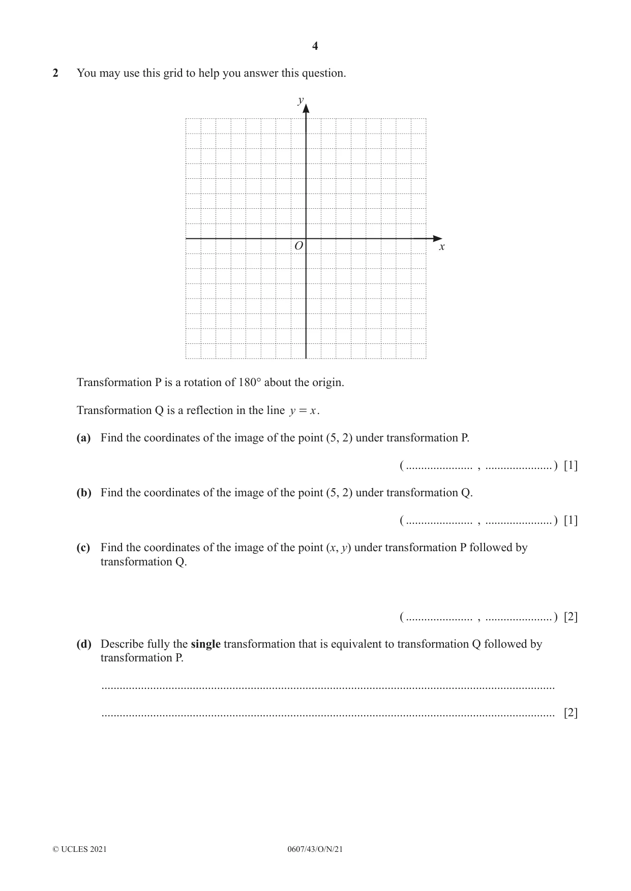 Cambridge IGCSE Mathematics - International 0607 2021 Oct/Nov Paper 4 · Variant 3 question paper, page 4 of 20