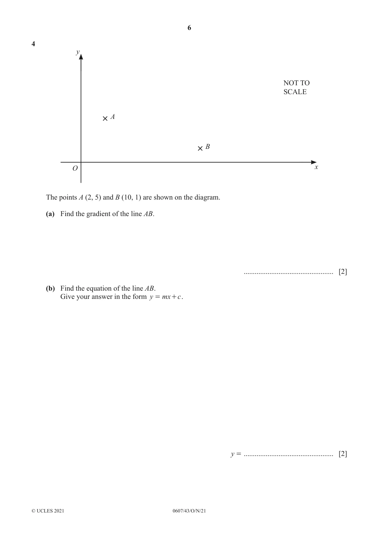 Cambridge IGCSE Mathematics - International 0607 2021 Oct/Nov Paper 4 · Variant 3 question paper, page 6 of 20
