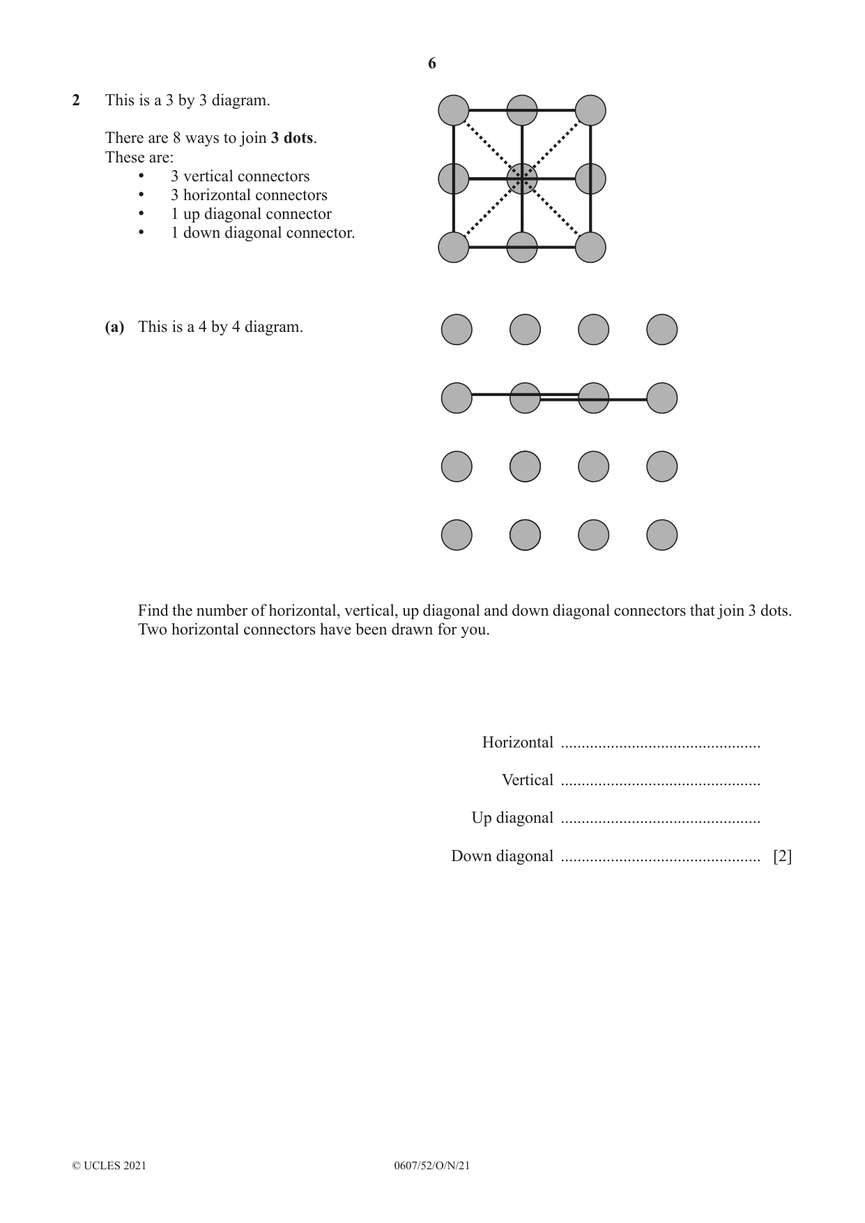 Cambridge IGCSE Mathematics - International 0607 2021 Oct/Nov Paper 5 · Variant 2 question paper, page 6 of 8