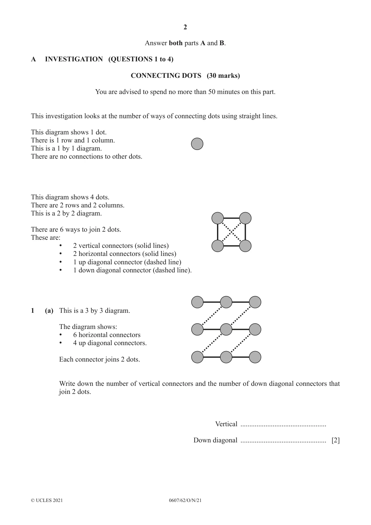 Cambridge IGCSE Mathematics - International 0607 2021 Oct/Nov Paper 6 · Variant 2 question paper, page 2 of 12