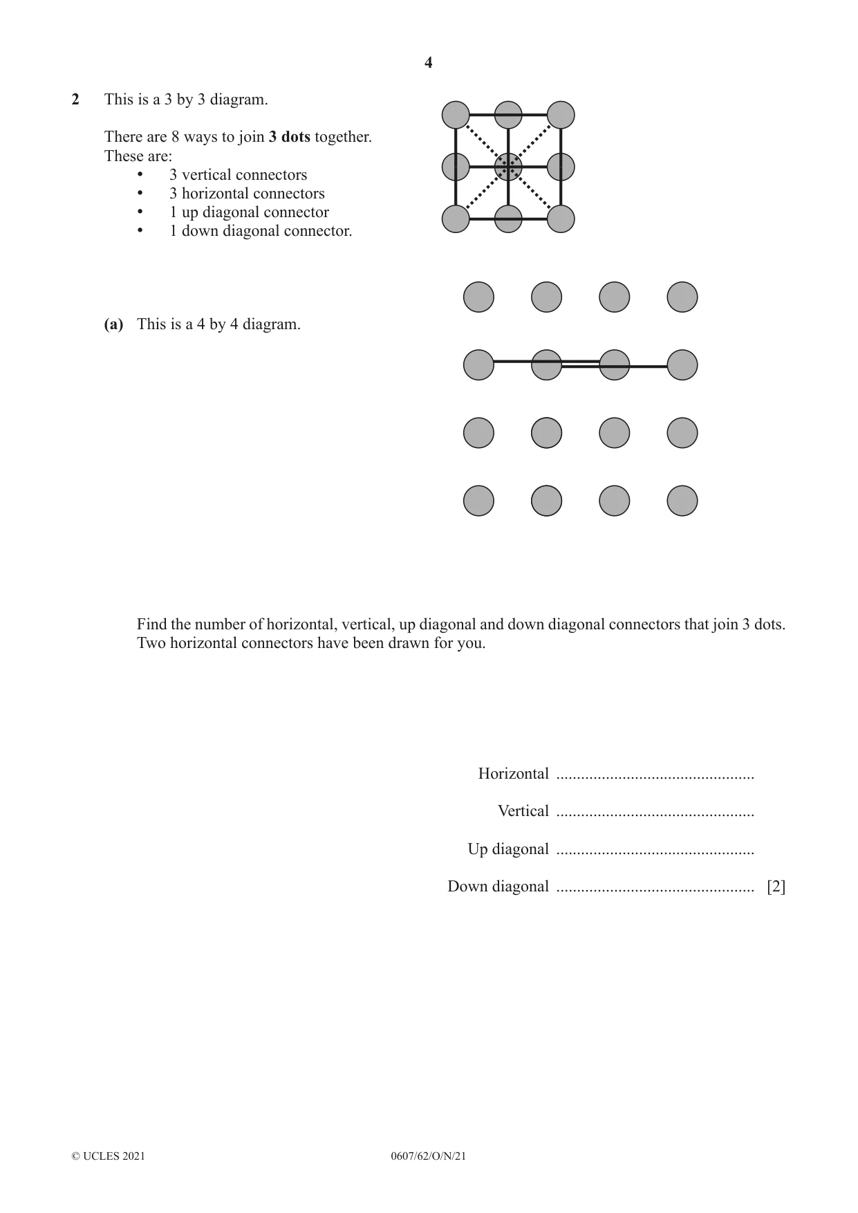 Cambridge IGCSE Mathematics - International 0607 2021 Oct/Nov Paper 6 · Variant 2 question paper, page 4 of 12