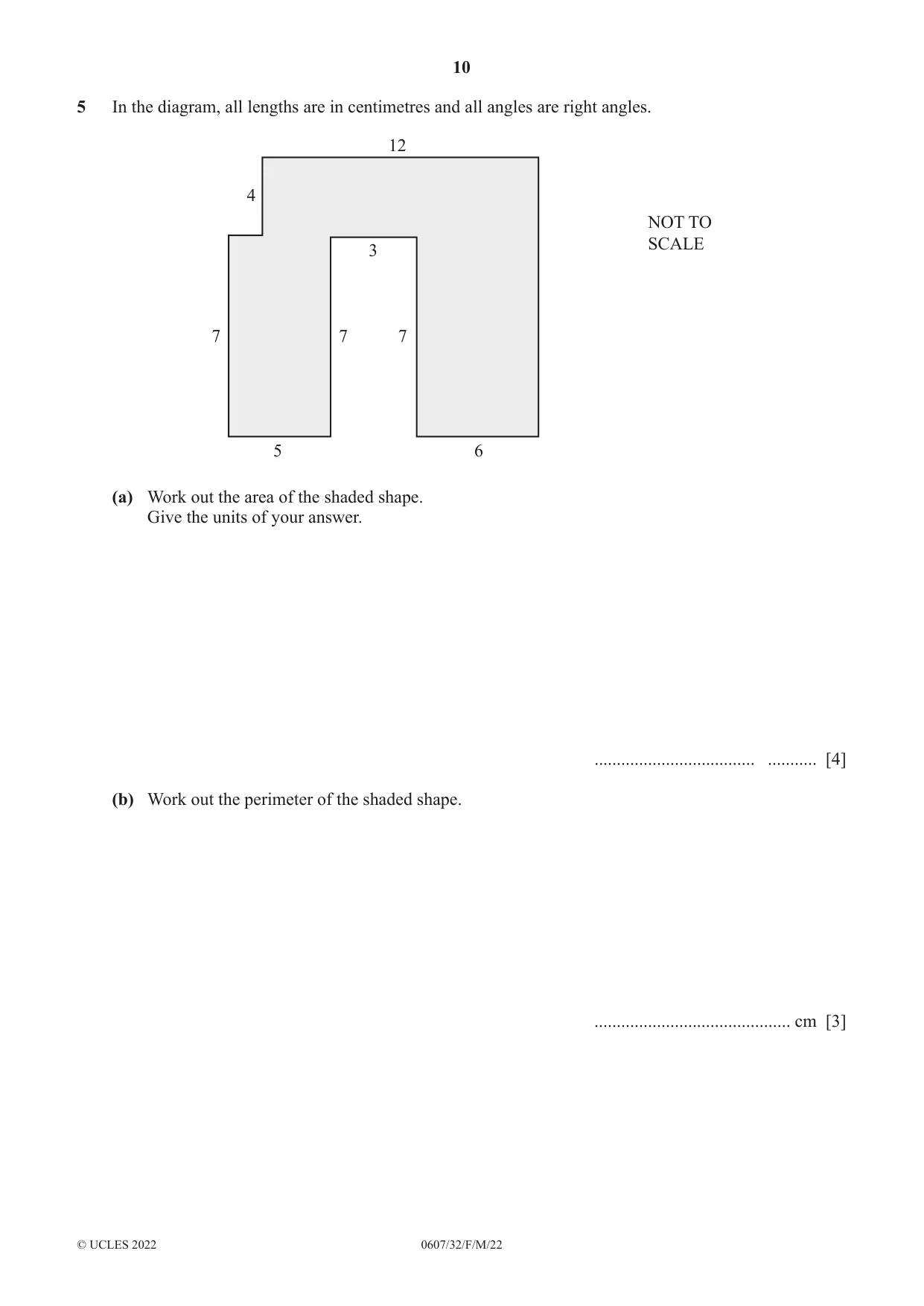Cambridge IGCSE Mathematics - International 0607 2022 Feb/March Paper 3 · Variant 2 question paper, page 10 of 20