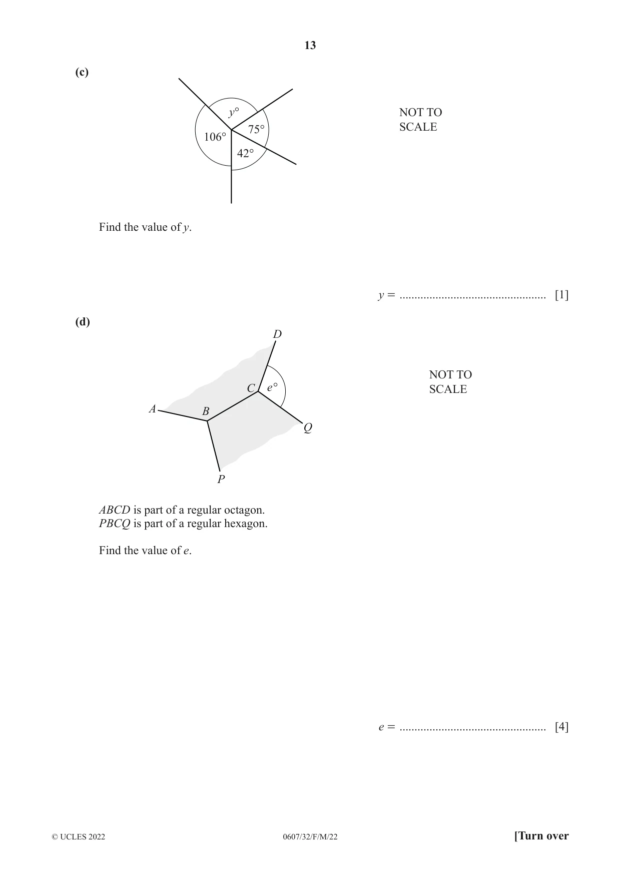 Cambridge IGCSE Mathematics - International 0607 2022 Feb/March Paper 3 · Variant 2 question paper, page 13 of 20