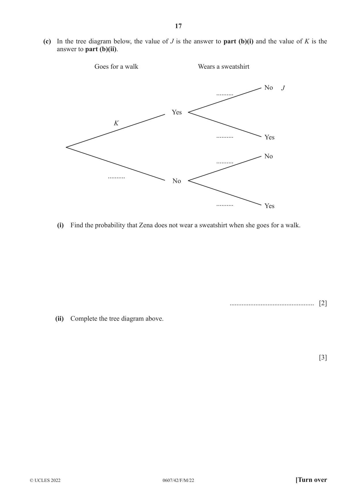 Cambridge IGCSE Mathematics - International 0607 2022 Feb/March Paper 4 · Variant 2 question paper, page 17 of 20