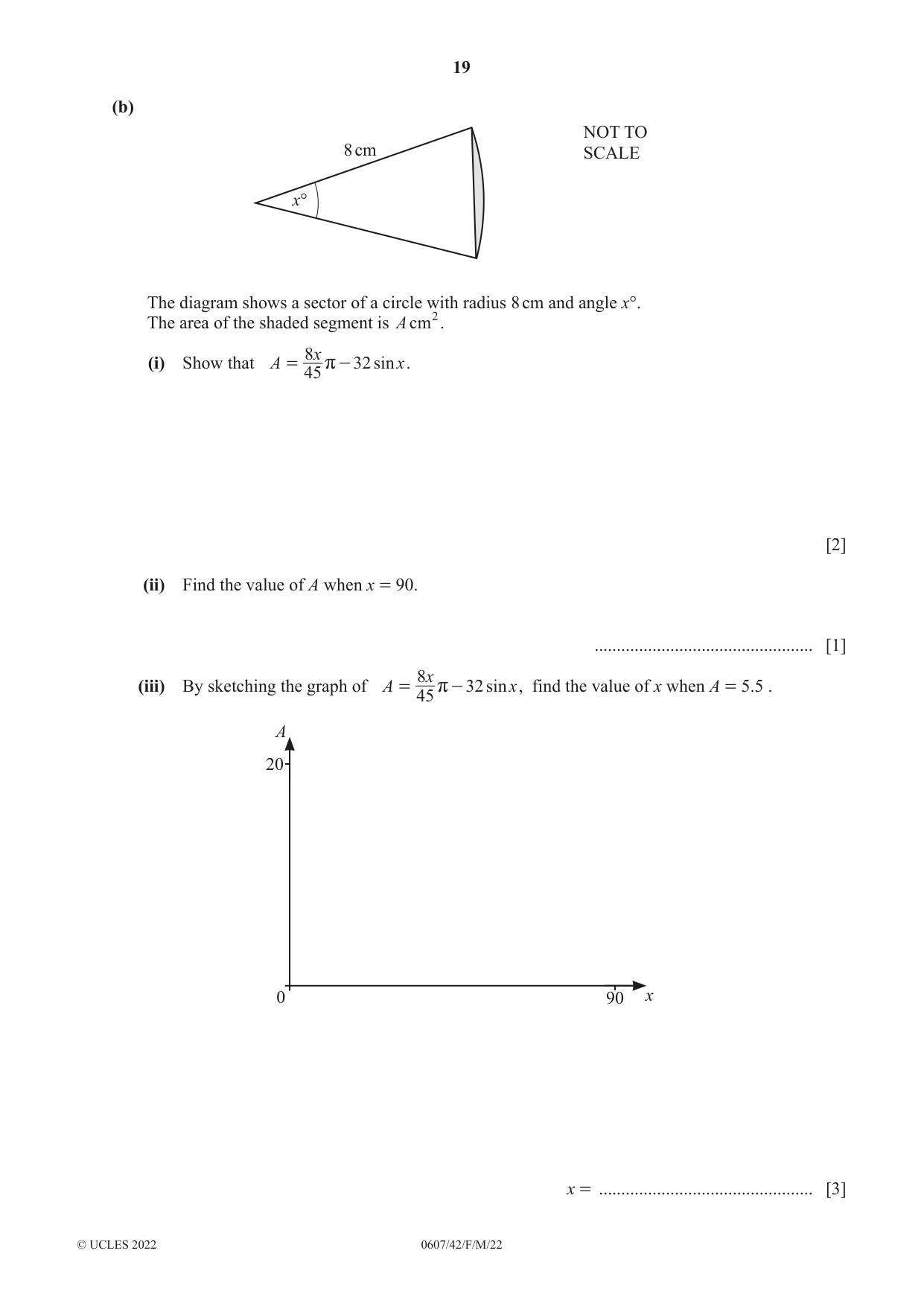 Cambridge IGCSE Mathematics - International 0607 2022 Feb/March Paper 4 · Variant 2 question paper, page 19 of 20