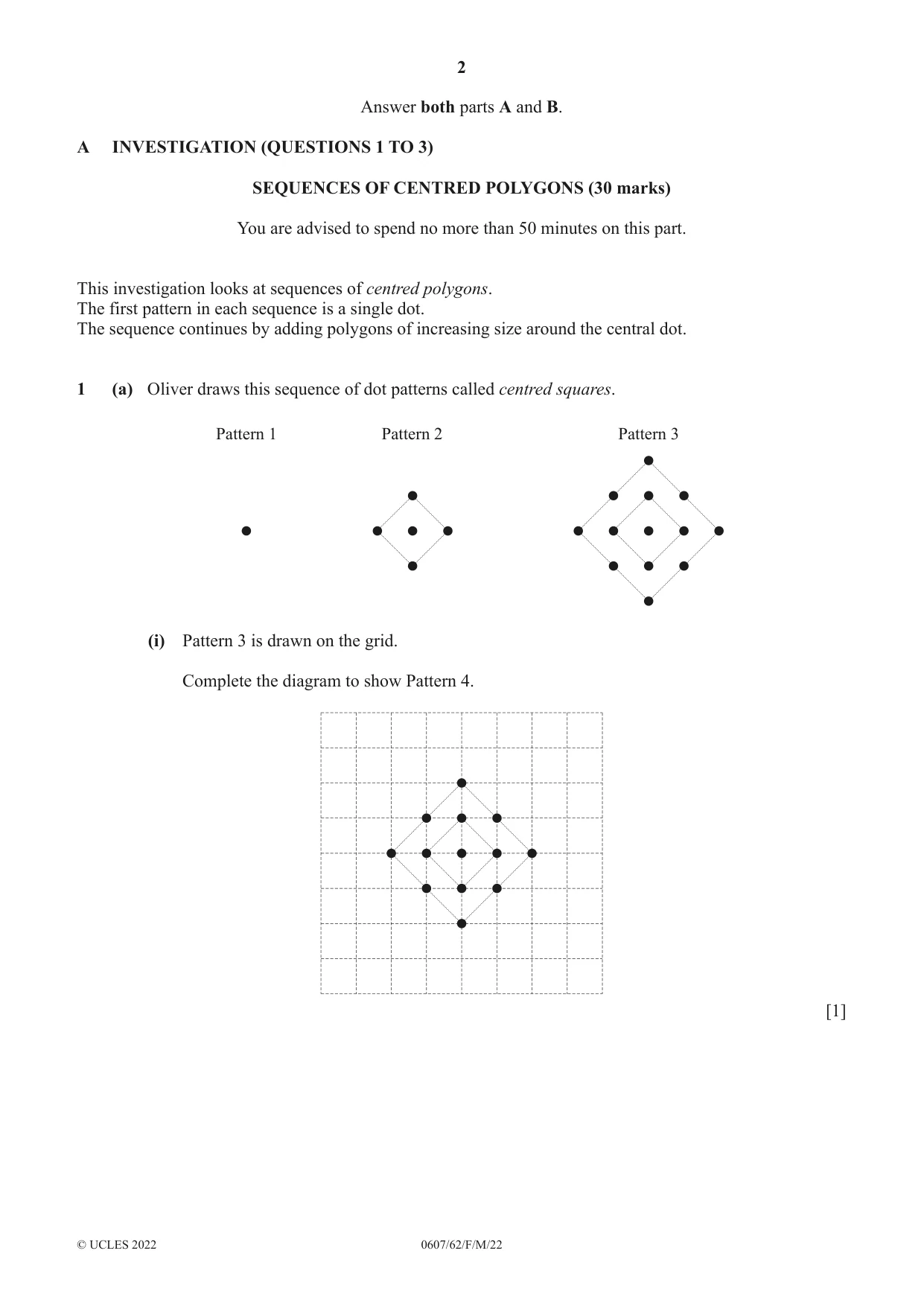 Cambridge IGCSE Mathematics - International 0607 2022 Feb/March Paper 6 · Variant 2 question paper, page 2 of 20