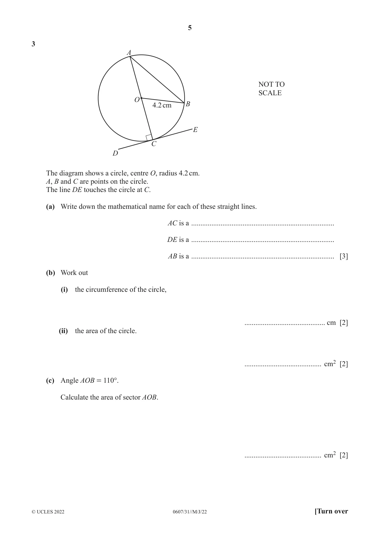 Cambridge IGCSE Mathematics - International 0607 2022 May/June Paper 3 · Variant 1 question paper, page 5 of 16