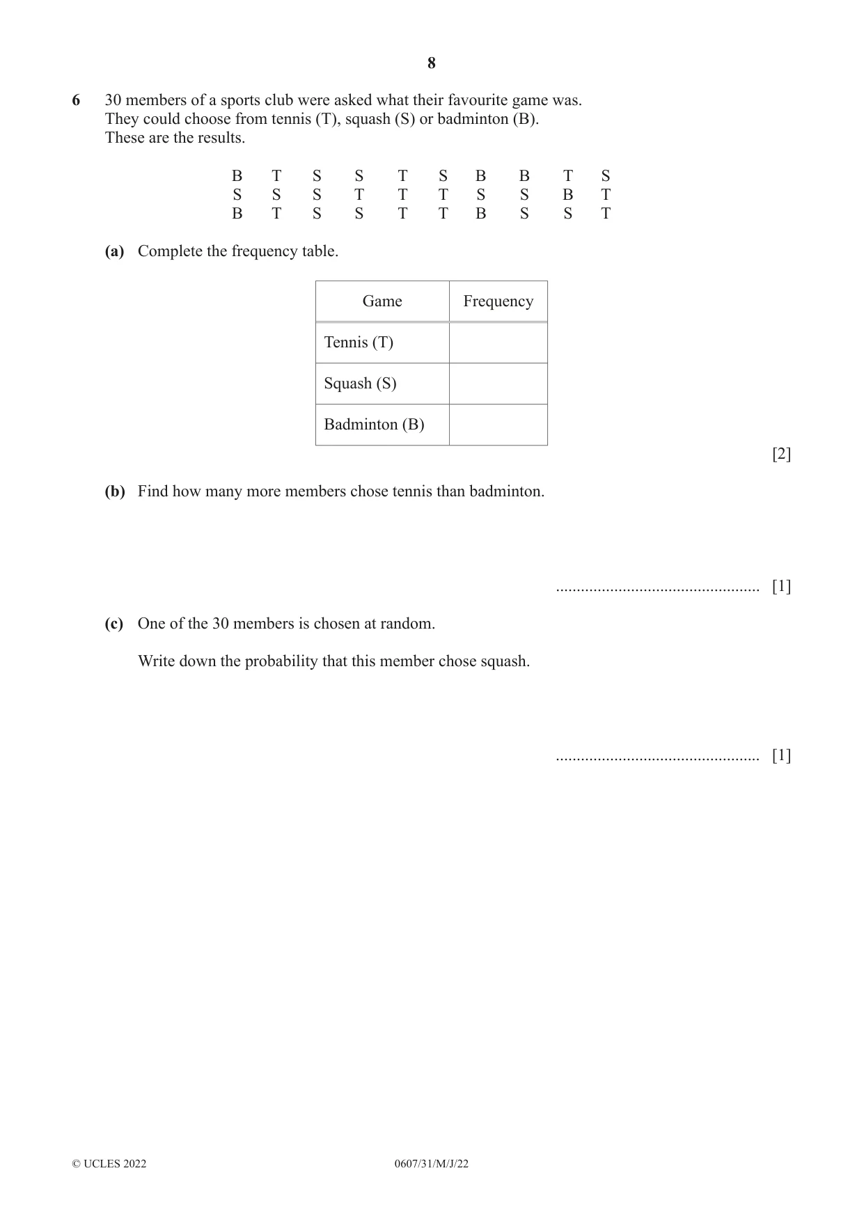 Cambridge IGCSE Mathematics - International 0607 2022 May/June Paper 3 · Variant 1 question paper, page 8 of 16