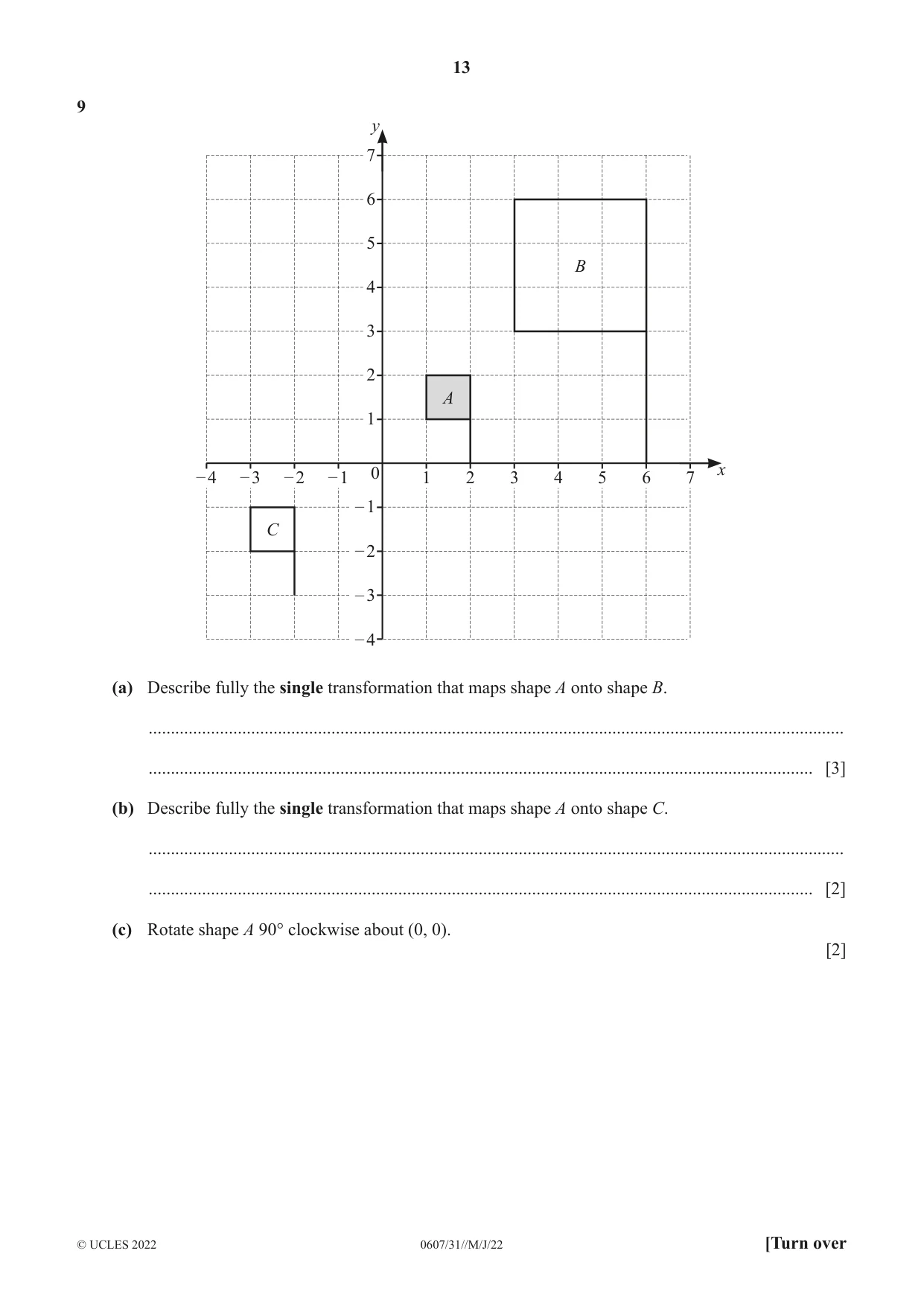 Cambridge IGCSE Mathematics - International 0607 2022 May/June Paper 3 · Variant 1 question paper, page 13 of 16