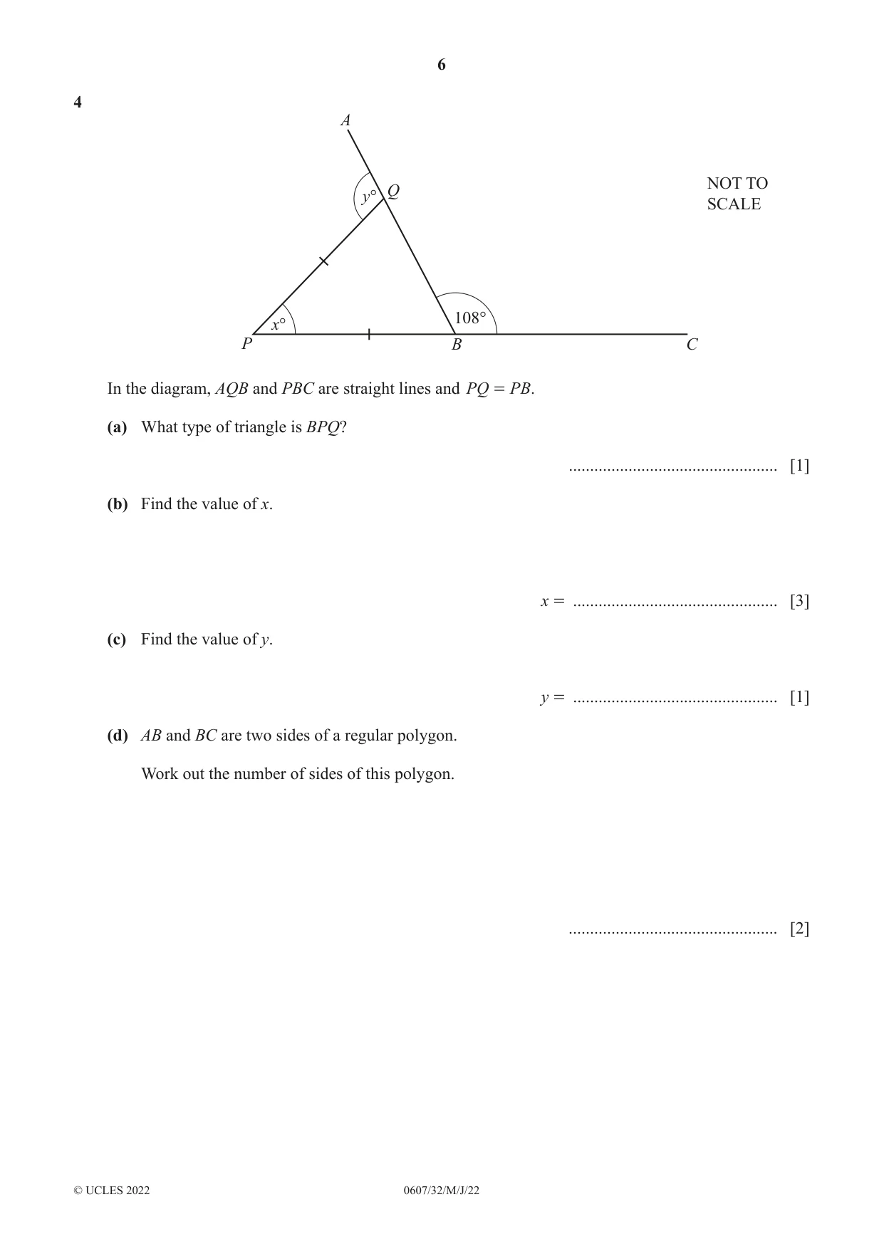Cambridge IGCSE Mathematics - International 0607 2022 May/June Paper 3 · Variant 2 question paper, page 6 of 16