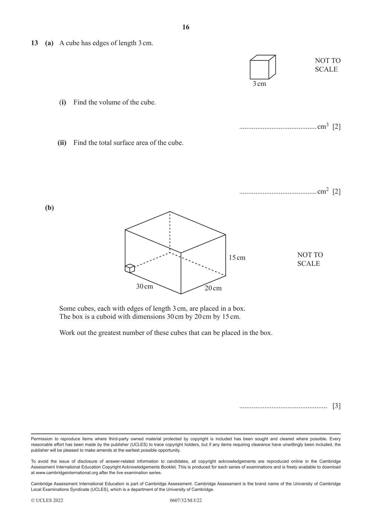 Cambridge IGCSE Mathematics - International 0607 2022 May/June Paper 3 · Variant 2 question paper, page 16 of 16