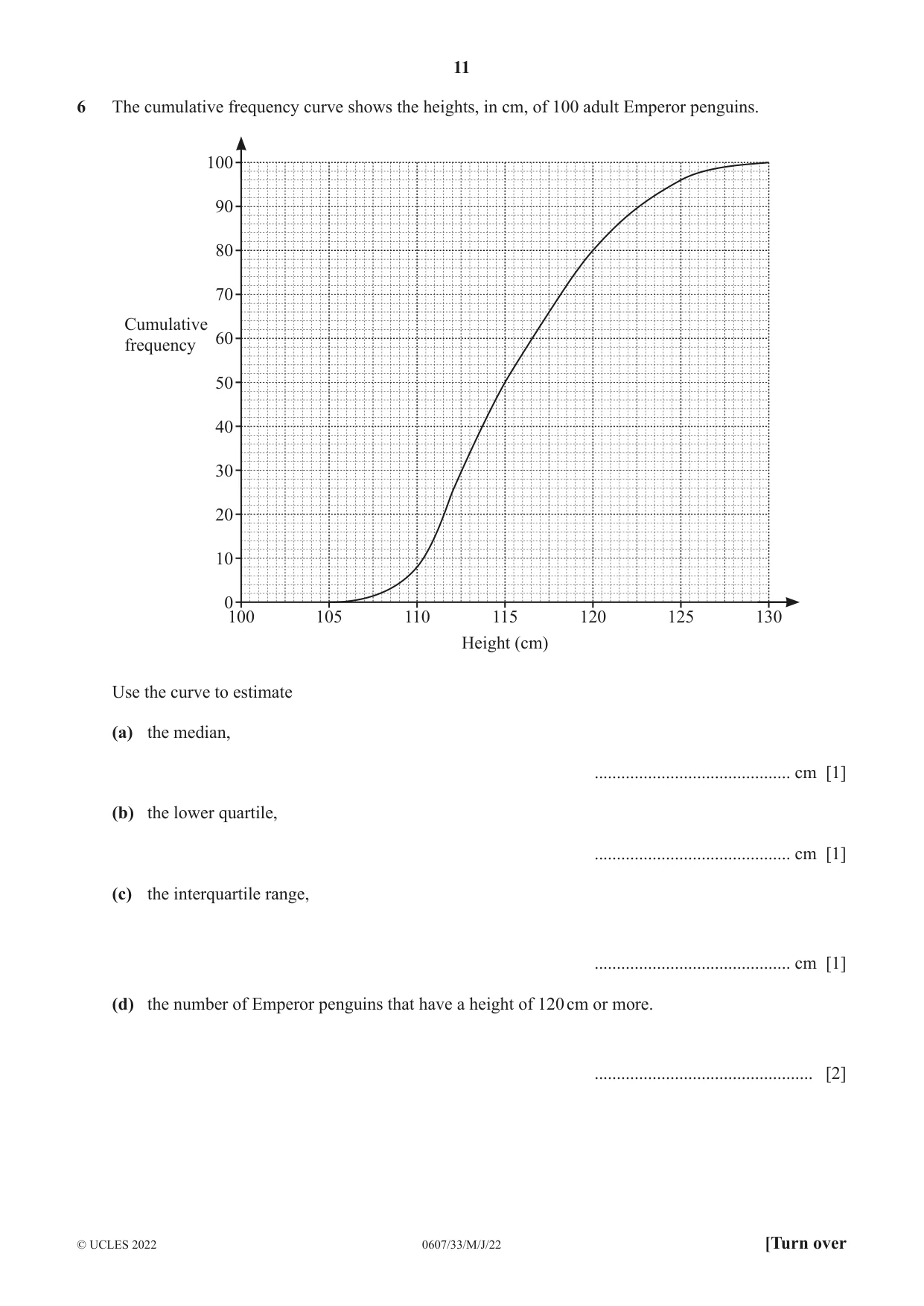 Cambridge IGCSE Mathematics - International 0607 2022 May/June Paper 3 · Variant 3 question paper, page 11 of 20
