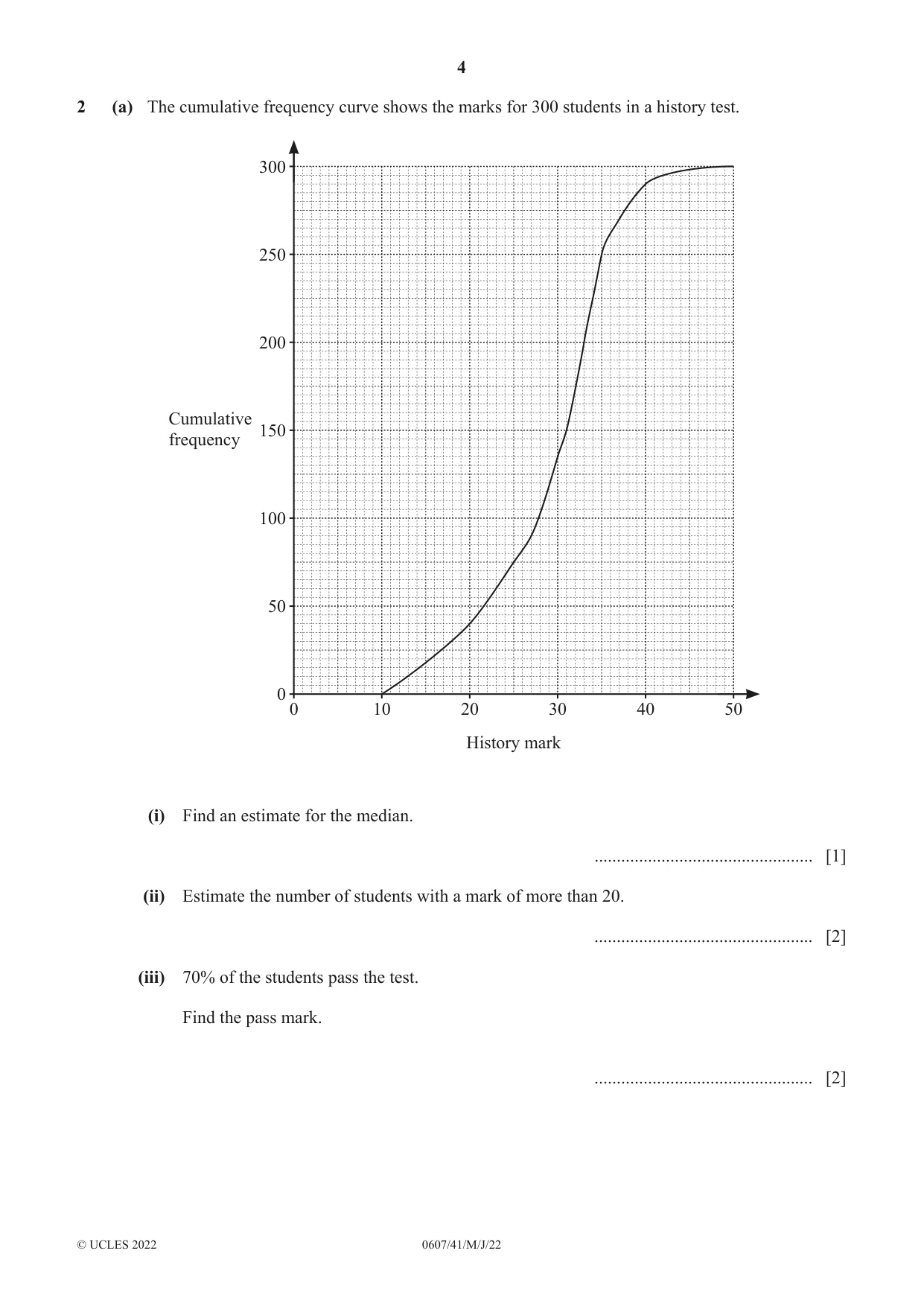 Cambridge IGCSE Mathematics - International 0607 2022 May/June Paper 4 · Variant 1 question paper, page 4 of 20