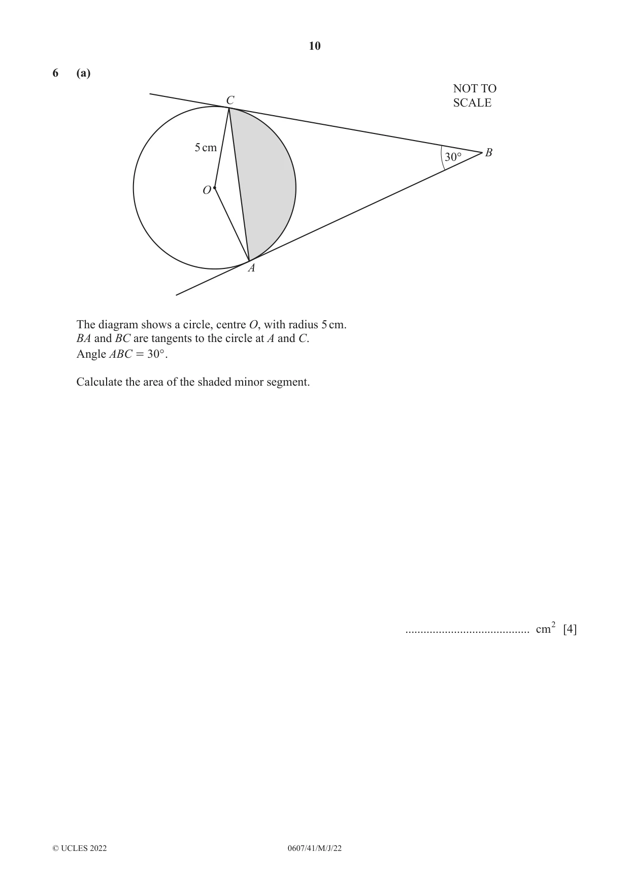 Cambridge IGCSE Mathematics - International 0607 2022 May/June Paper 4 · Variant 1 question paper, page 10 of 20