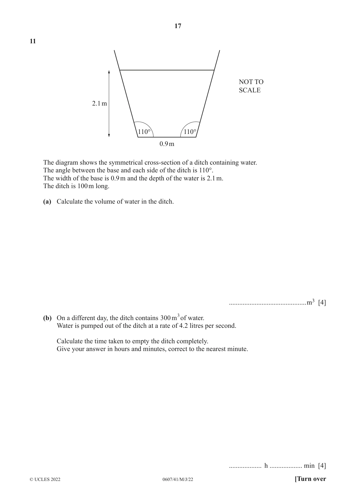Cambridge IGCSE Mathematics - International 0607 2022 May/June Paper 4 · Variant 1 question paper, page 17 of 20