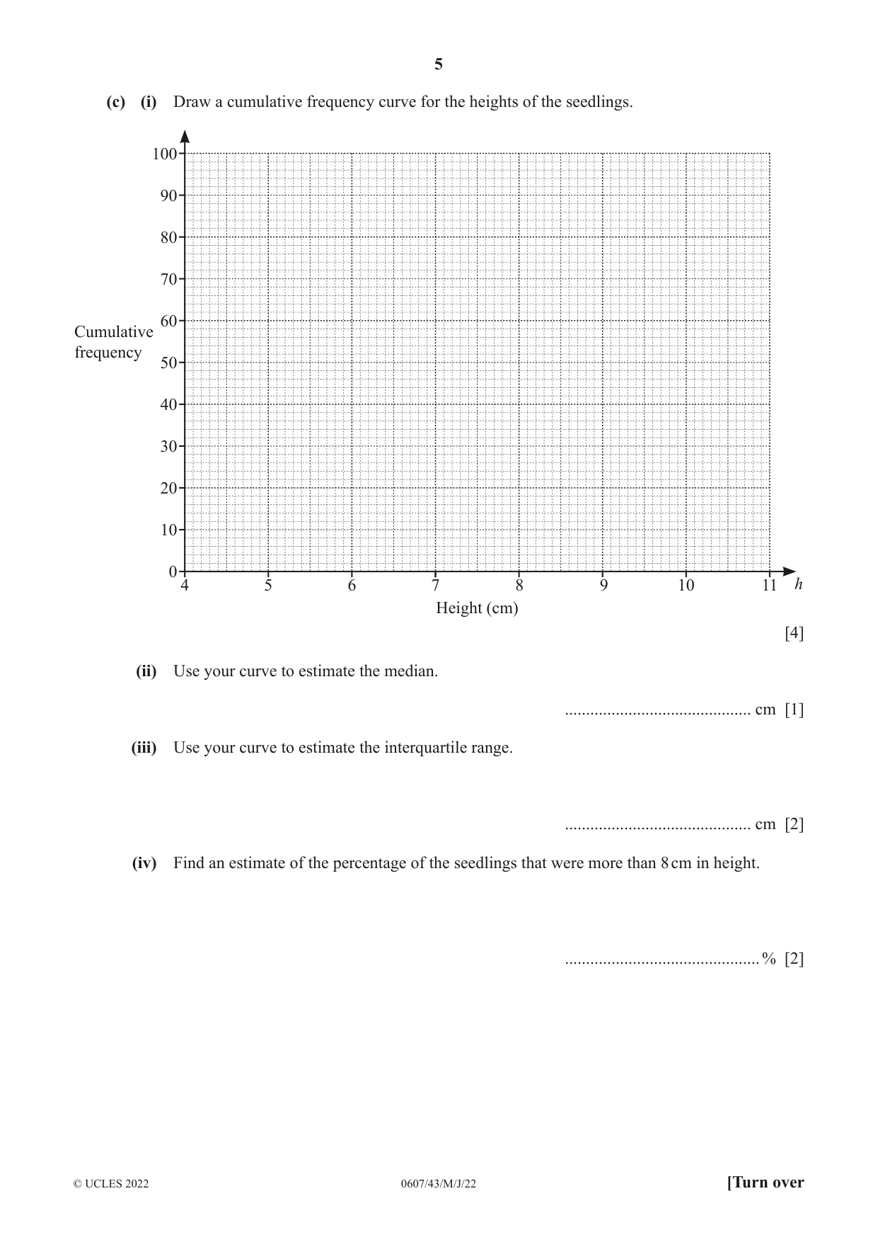 Cambridge IGCSE Mathematics - International 0607 2022 May/June Paper 4 · Variant 3 question paper, page 5 of 20
