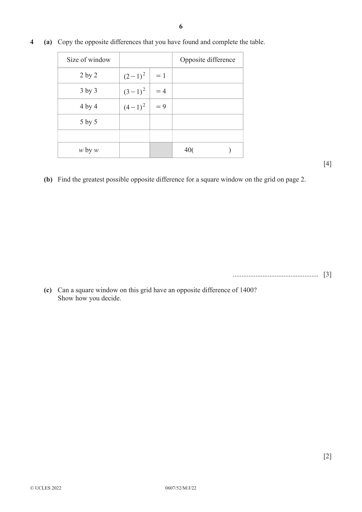 Cambridge IGCSE Mathematics - International 0607 2022 May/June Paper 5 · Variant 2 question paper, page 6 of 8