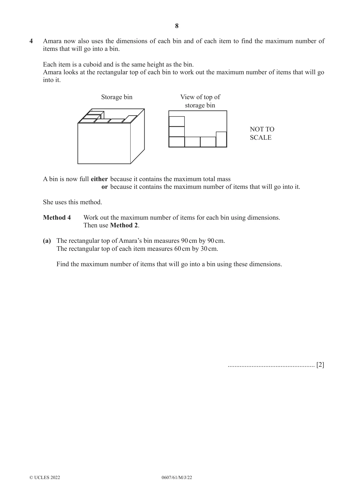 Cambridge IGCSE Mathematics - International 0607 2022 May/June Paper 6 · Variant 1 question paper, page 8 of 16