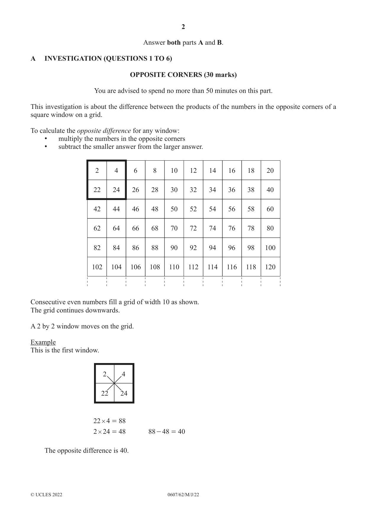 Cambridge IGCSE Mathematics - International 0607 2022 May/June Paper 6 · Variant 2 question paper, page 2 of 16