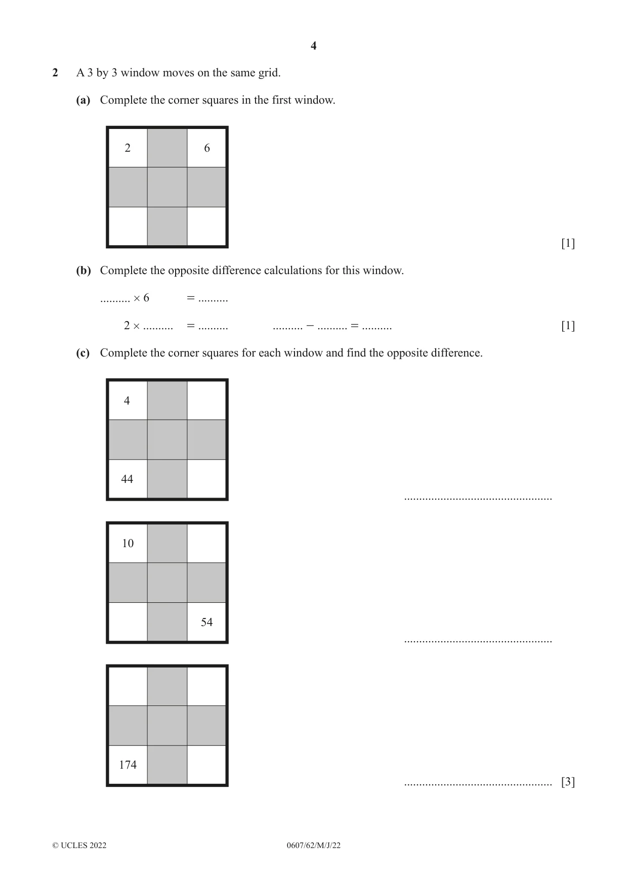 Cambridge IGCSE Mathematics - International 0607 2022 May/June Paper 6 · Variant 2 question paper, page 4 of 16