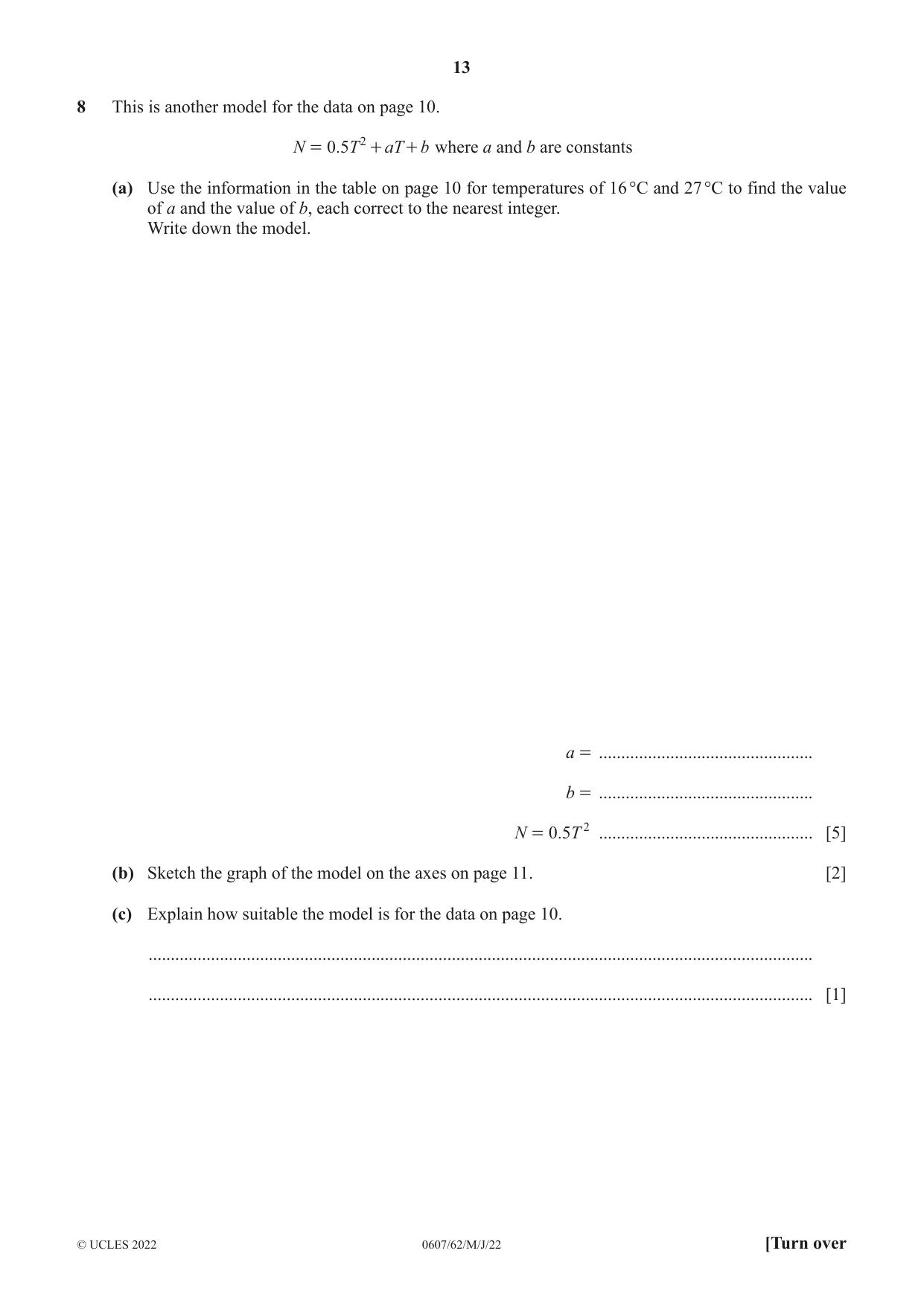 Cambridge IGCSE Mathematics - International 0607 2022 May/June Paper 6 · Variant 2 question paper, page 13 of 16