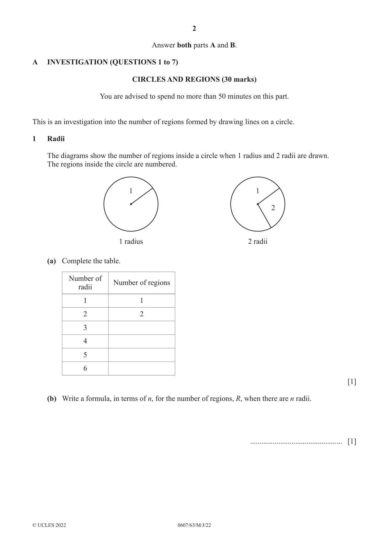 Cambridge IGCSE Mathematics - International 0607 2022 May/June Paper 6 · Variant 3 question paper, page 2 of 16
