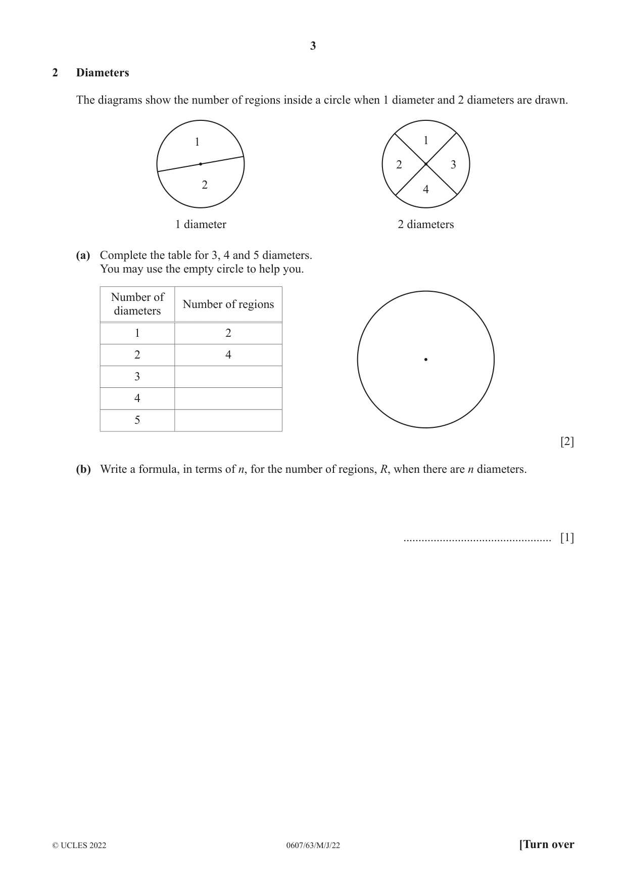 Cambridge IGCSE Mathematics - International 0607 2022 May/June Paper 6 · Variant 3 question paper, page 3 of 16