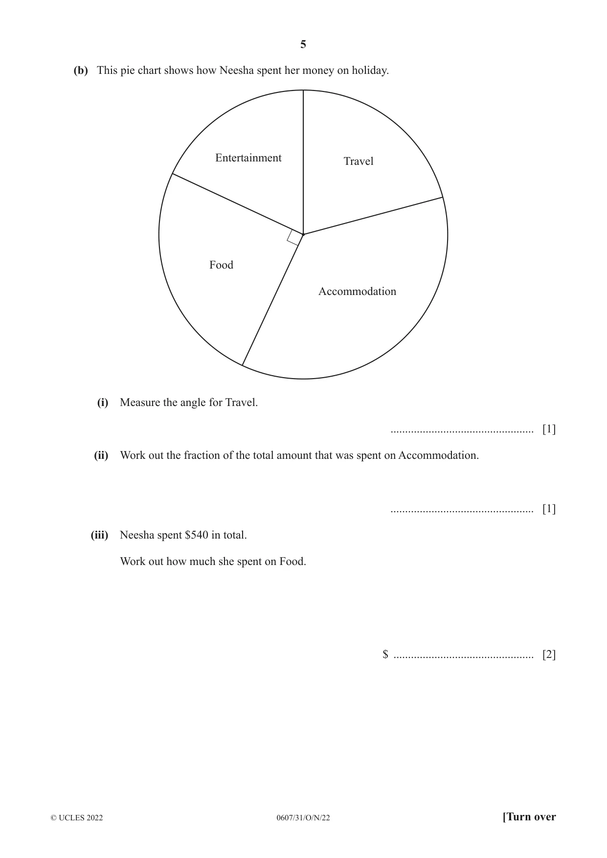 Cambridge IGCSE Mathematics - International 0607 2022 Oct/Nov Paper 3 · Variant 1 question paper, page 5 of 16