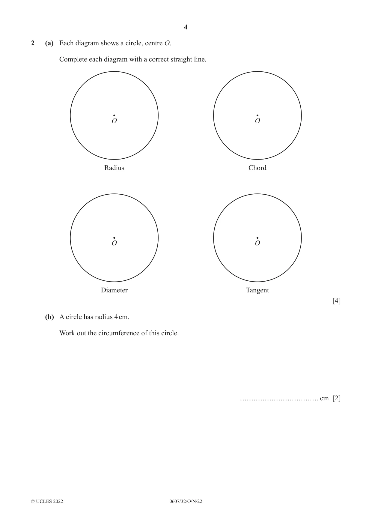 Cambridge IGCSE Mathematics - International 0607 2022 Oct/Nov Paper 3 · Variant 2 question paper, page 4 of 16